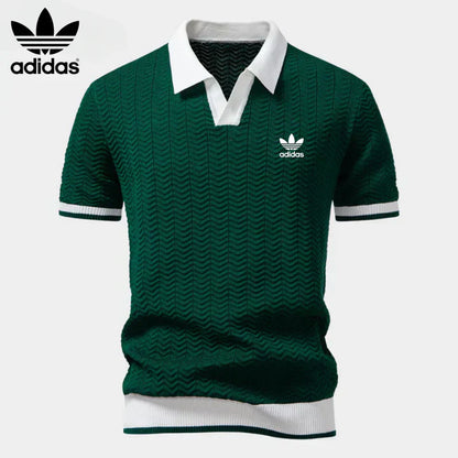 Retro Knit Polo Shirt
