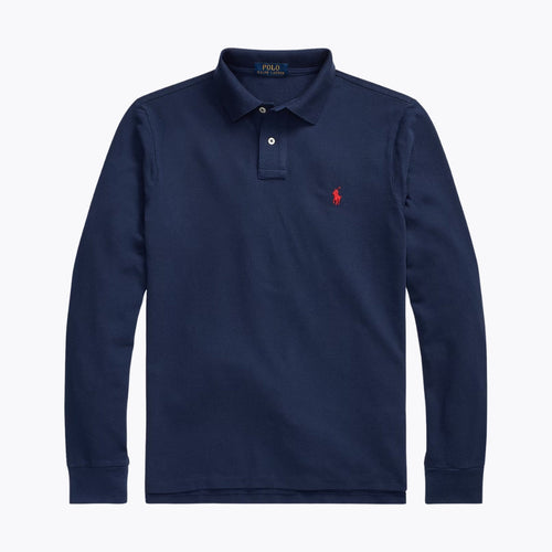 [Buy 1 Get 1 Free] RL Mesh Long-Sleeve Polo Shirt