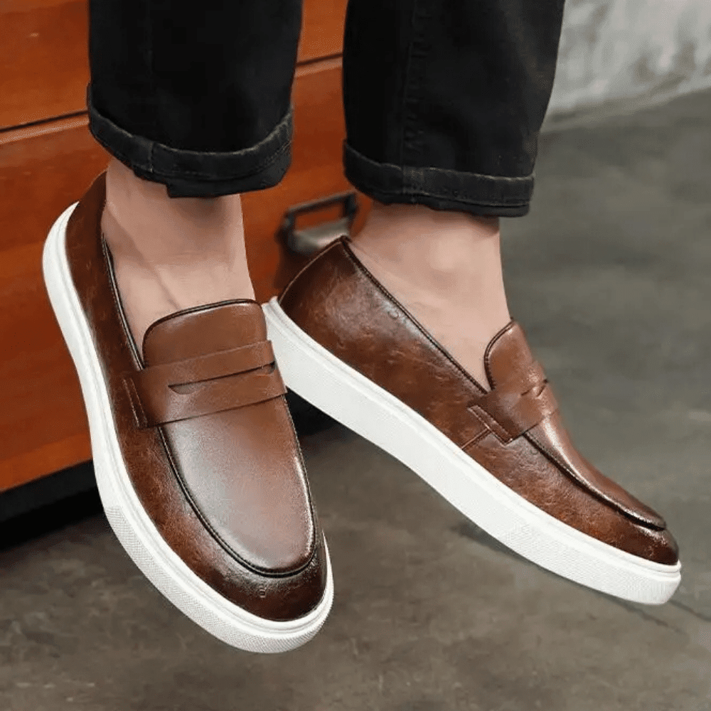 Leather Moccasin Slip - On for Men - Vallum