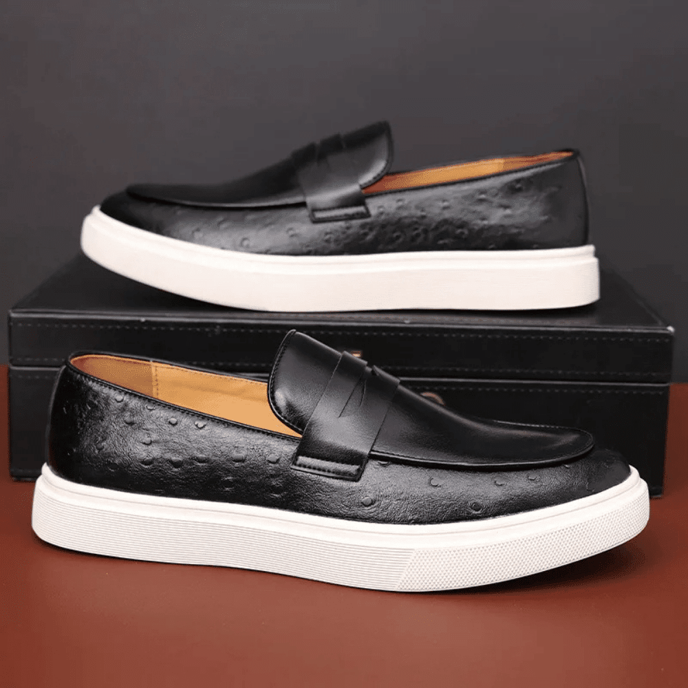 Leather Moccasin Slip - On for Men - Vallum