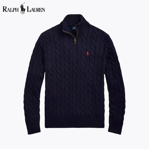 [BUY 1 GET 2] RL Cable-Knit Quarter-Zip Sweater
