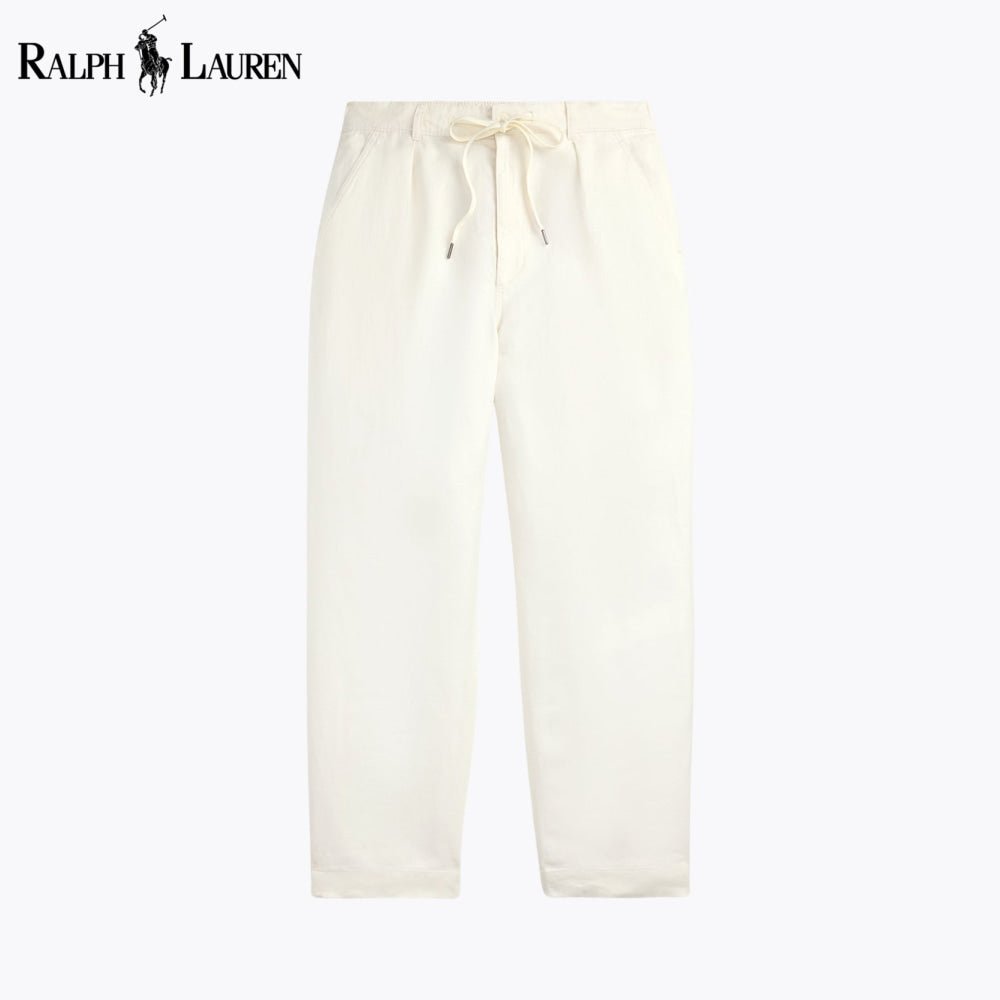 RL Lateef Relaxed Fit Pleated Linen Pant - Vallum