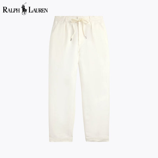 RL Lateef Relaxed Fit Pleated Linen Pant - Vallum