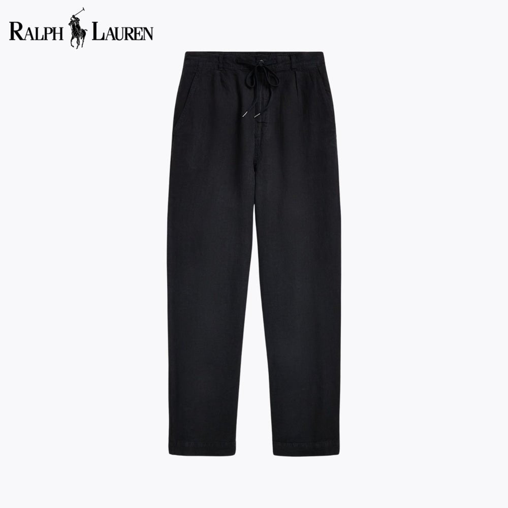 RL Lateef Relaxed Fit Pleated Linen Pant - Vallum