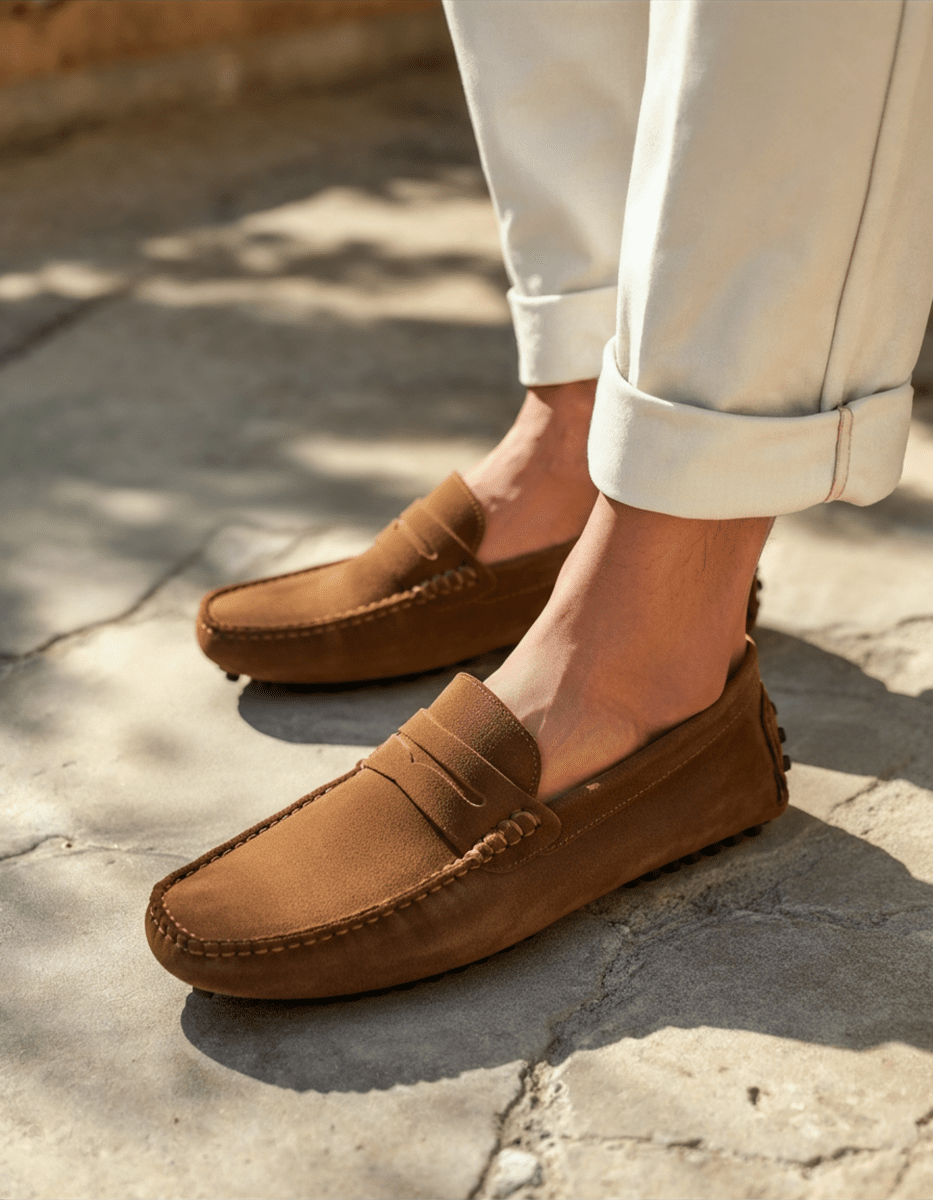 Suede Driver Loafers - Vallum