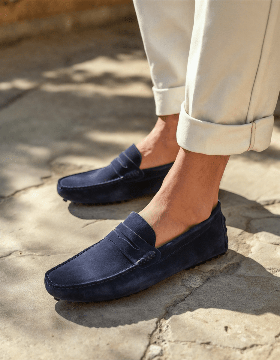 Suede Driver Loafers - Vallum