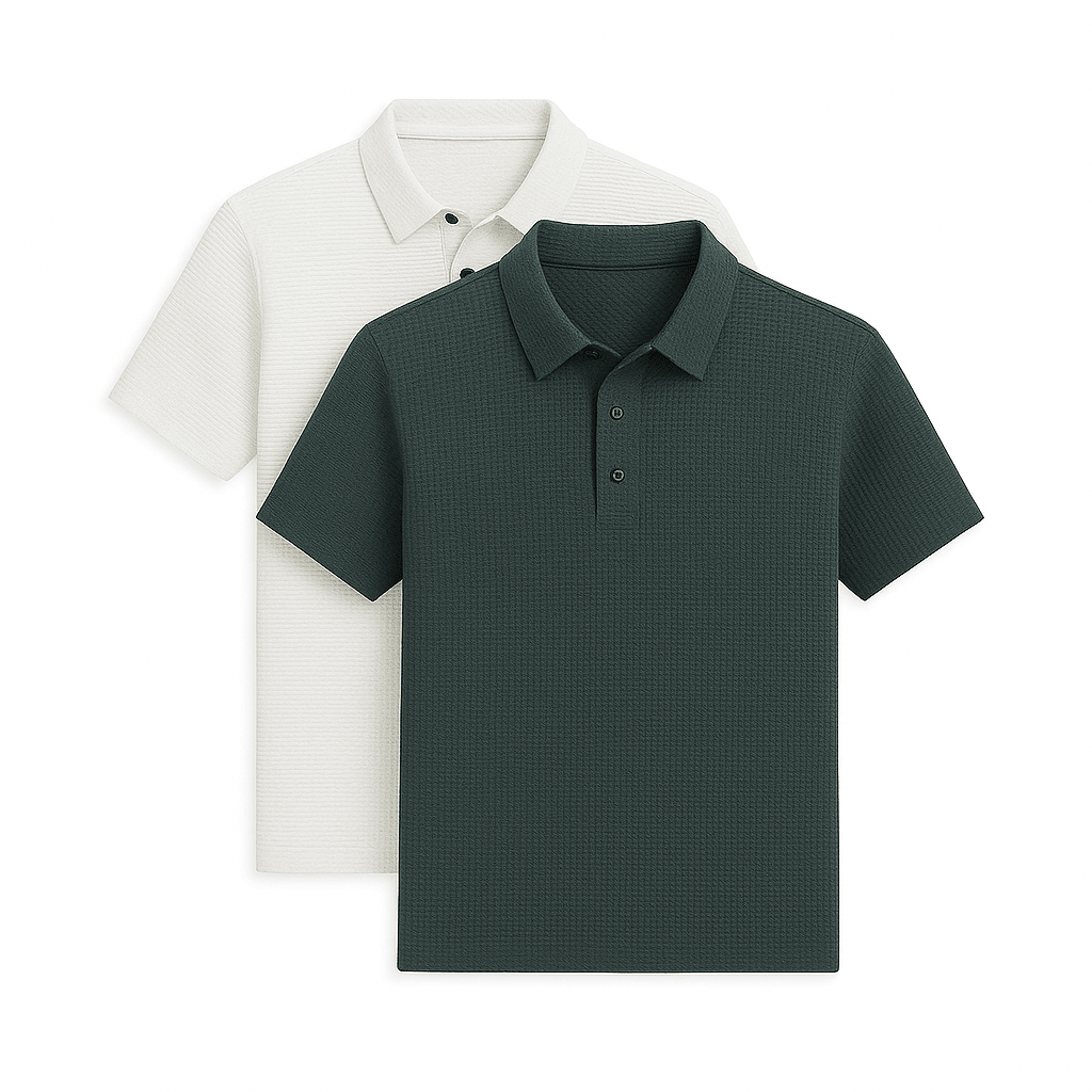 Ultra Fresh Silk Ice Polo Shirt (2 - Pack + Free Watch) - Vallum