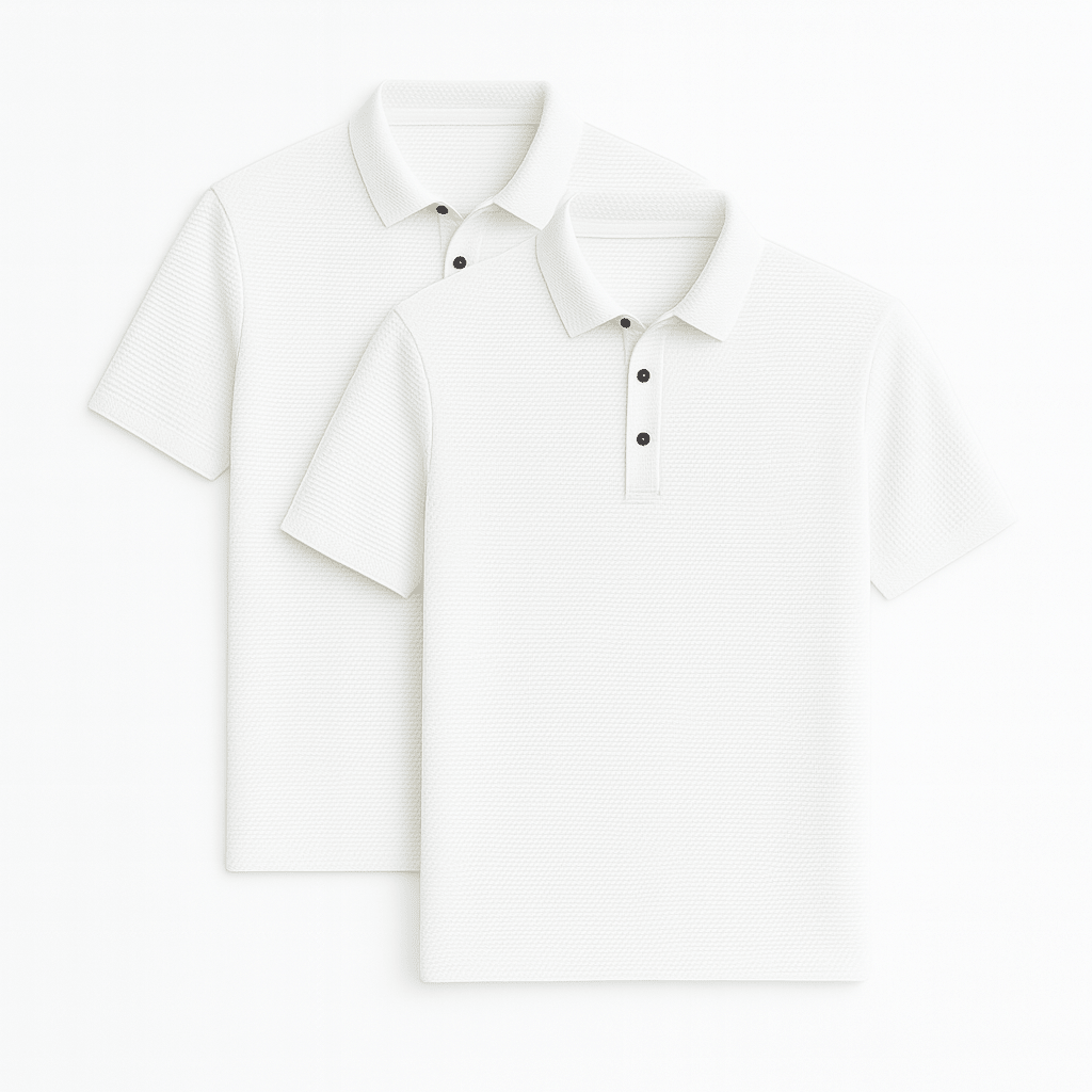Ultra Fresh Silk Ice Polo Shirt (2 - Pack + Free Watch) - Vallum