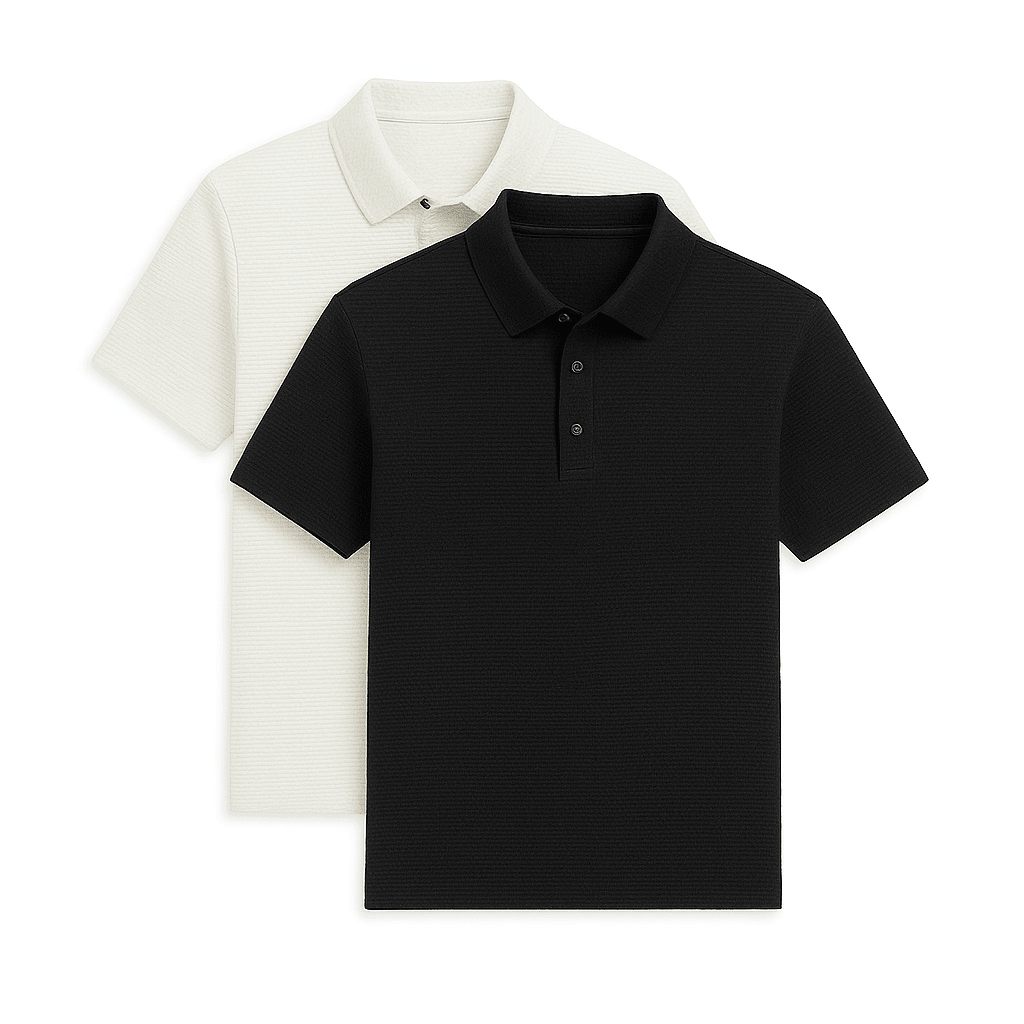 Ultra Fresh Silk Ice Polo Shirt (2 - Pack + Free Watch) - Vallum