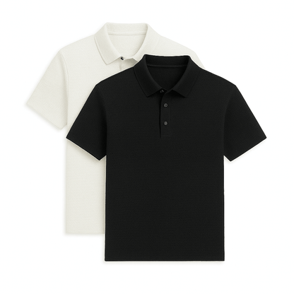 Ultra Fresh Silk Ice Polo Shirt (2 - Pack + Free Watch) - Vallum
