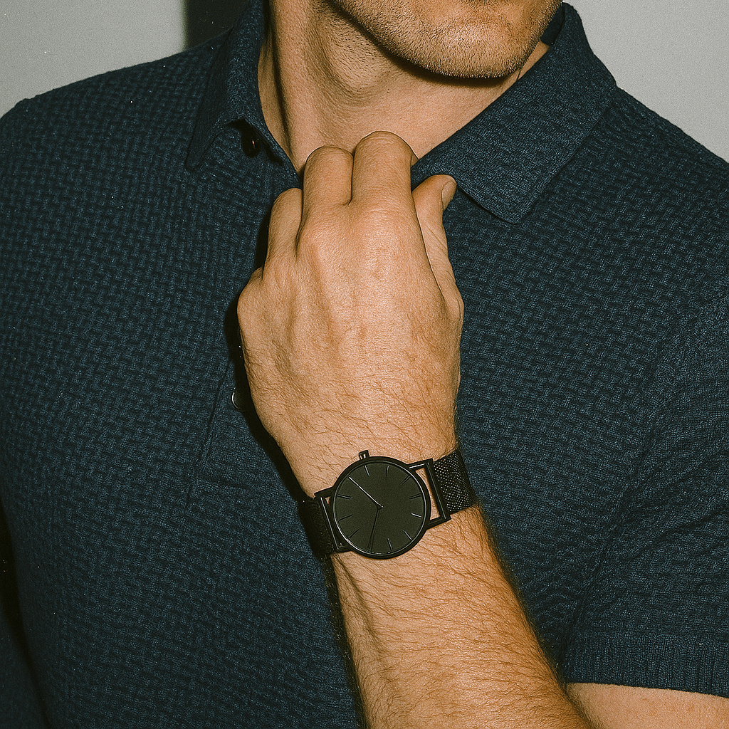 Ultra Fresh Silk Ice Polo Shirt (2 - Pack + Free Watch) - Vallum