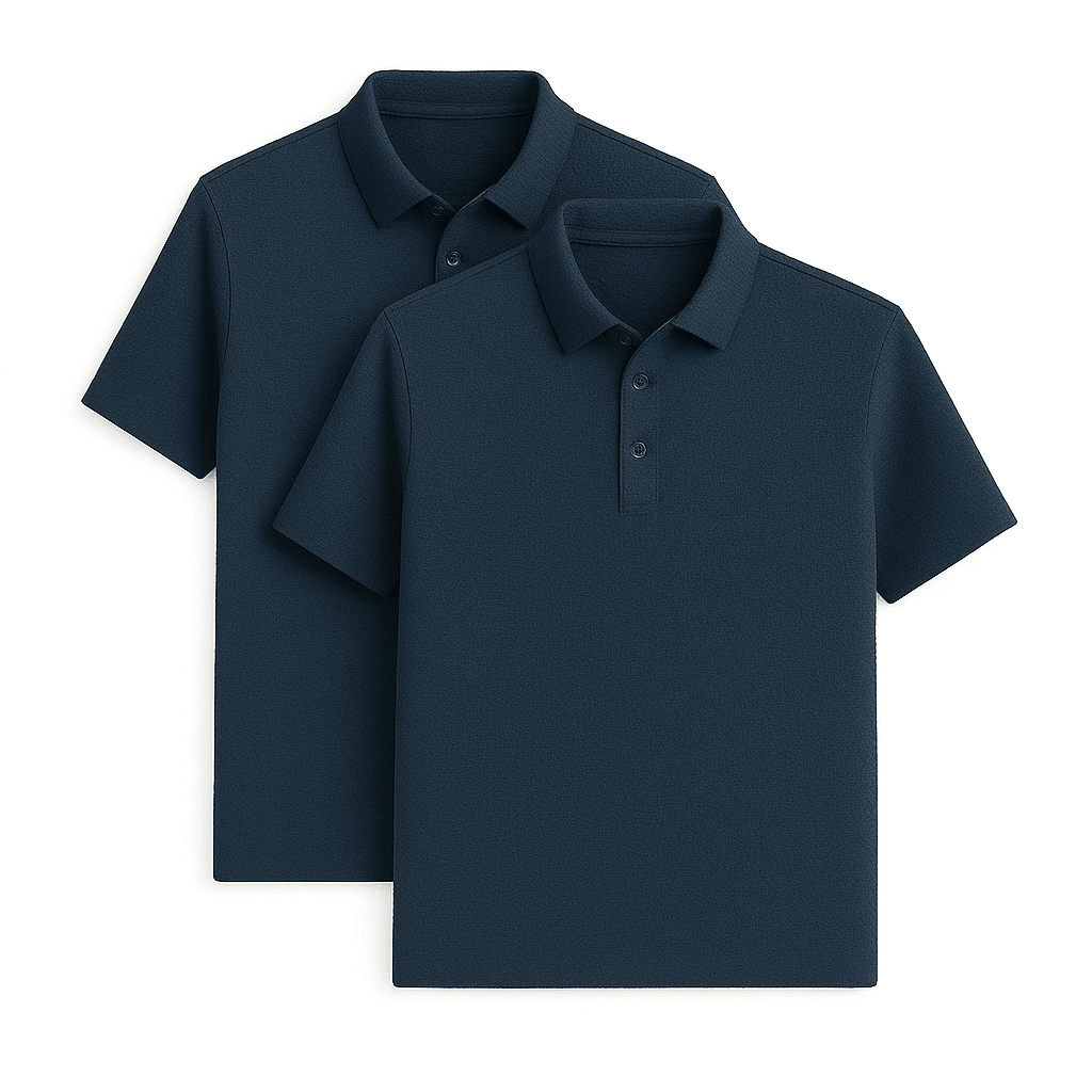 Ultra Fresh Silk Ice Polo Shirt (2 - Pack + Free Watch) - Vallum