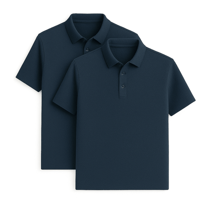 Ultra Fresh Silk Ice Polo Shirt (2 - Pack + Free Watch) - Vallum