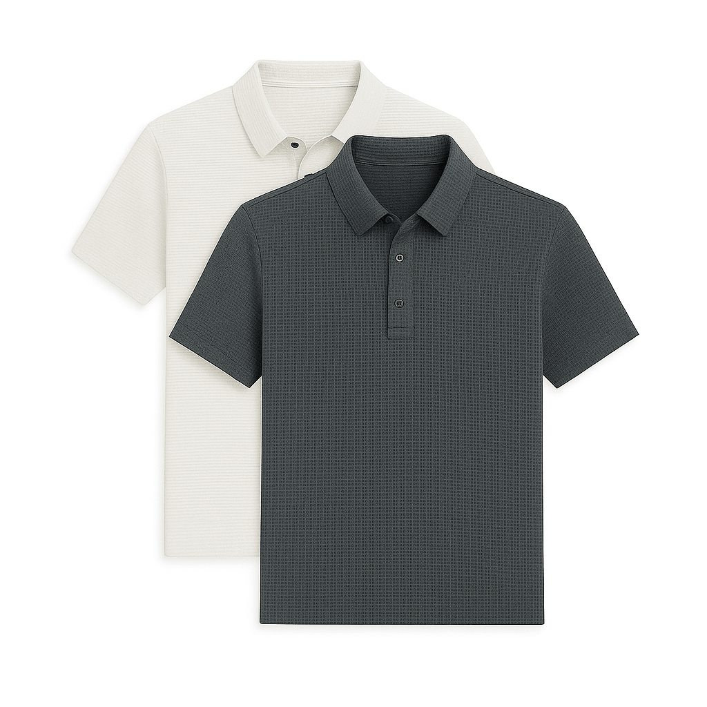 Ultra Fresh Silk Ice Polo Shirt (2 - Pack + Free Watch) - Vallum