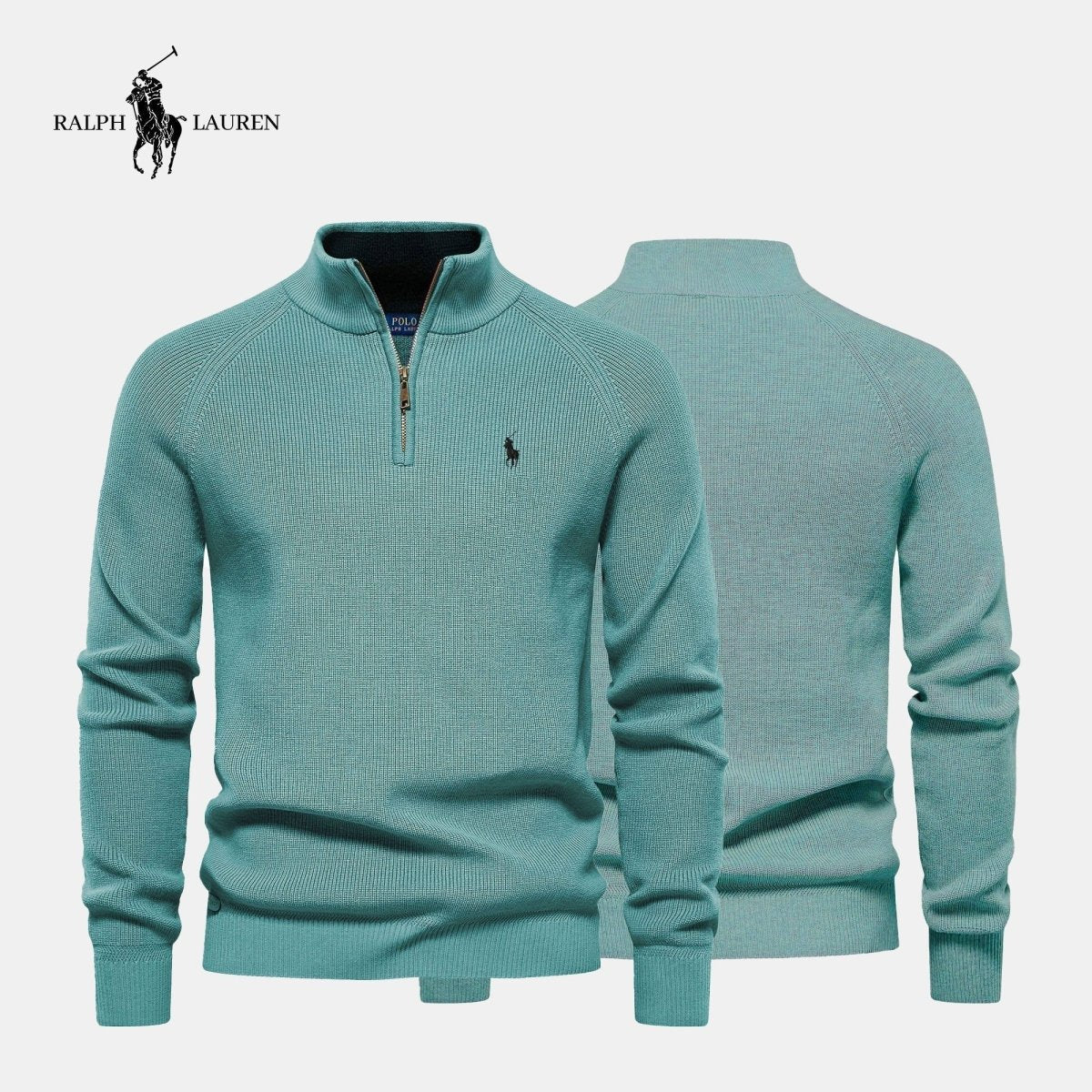 Zipped Collar Sweater R&L + Free Watch - Vallum