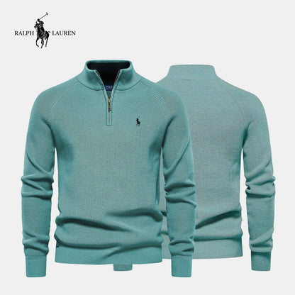 Zipped Collar Sweater R&L + Free Watch - Vallum