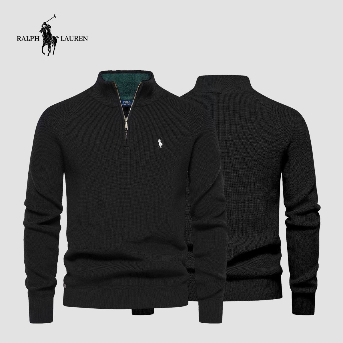 Zipped Collar Sweater R&L + Free Watch - Vallum