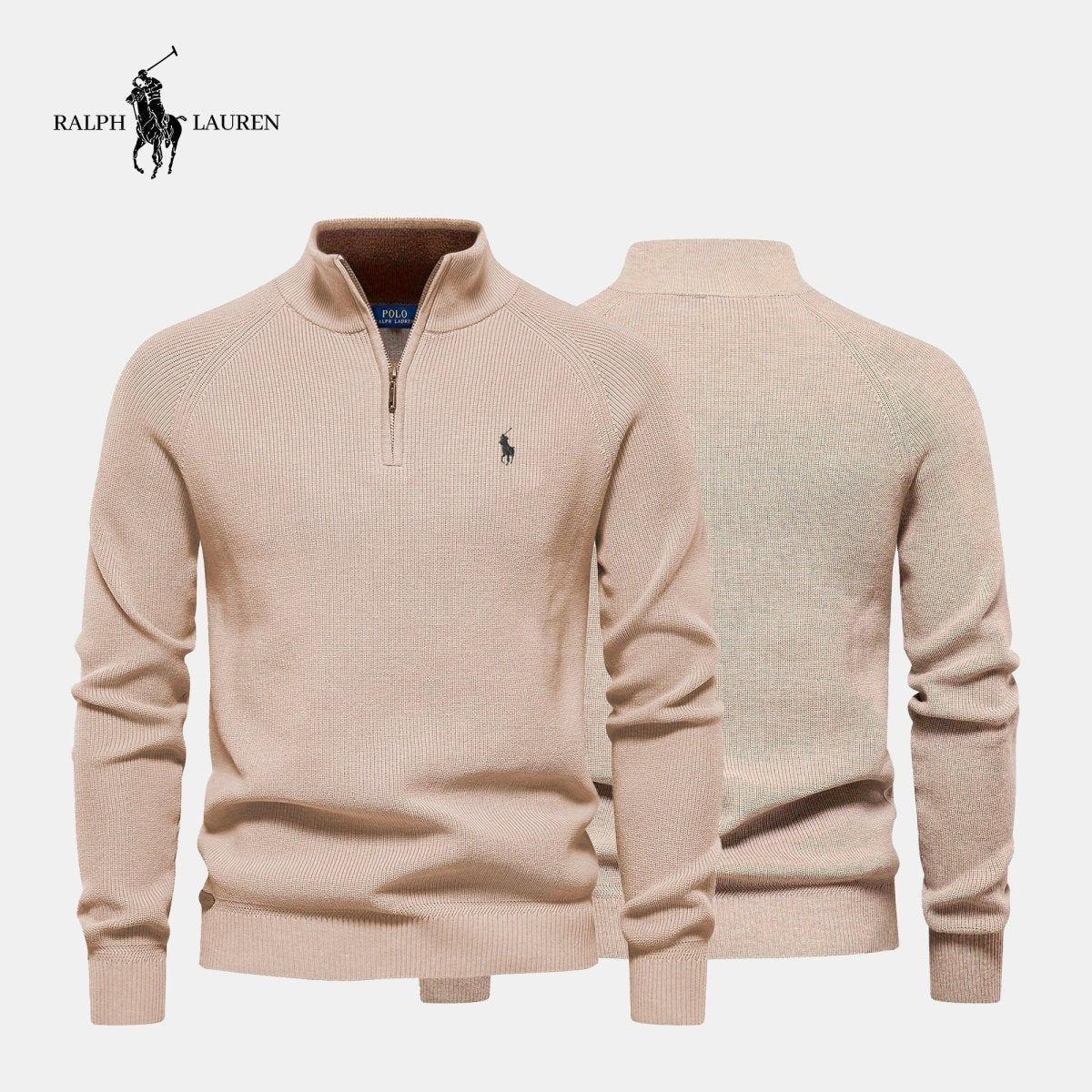 Zipped Collar Sweater R&L + Free Watch - Vallum