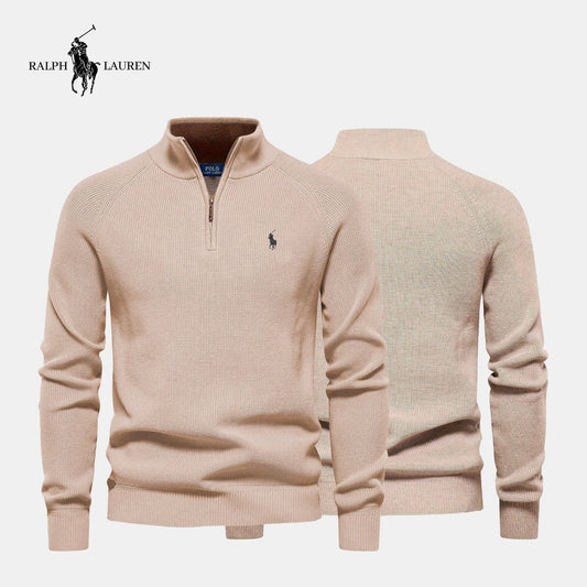 Zipped Collar Sweater R&L + Free Watch - Vallum