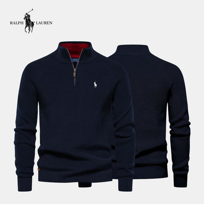 Zipped Collar Sweater R&L + Free Watch - Vallum