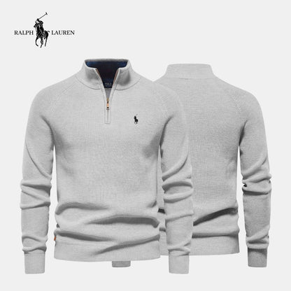 Zipped Collar Sweater R&L + Free Watch - Vallum